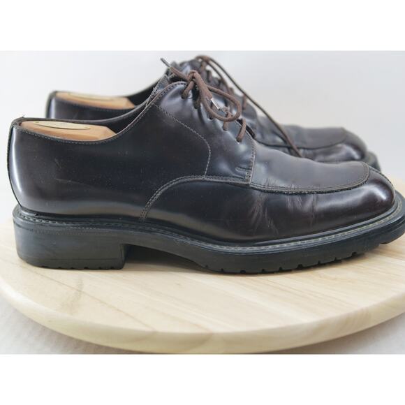 J Crew Made In ITALY Mens 10.5 - Brown Leather‎ Derby Heavy Dress Shoes main image 10